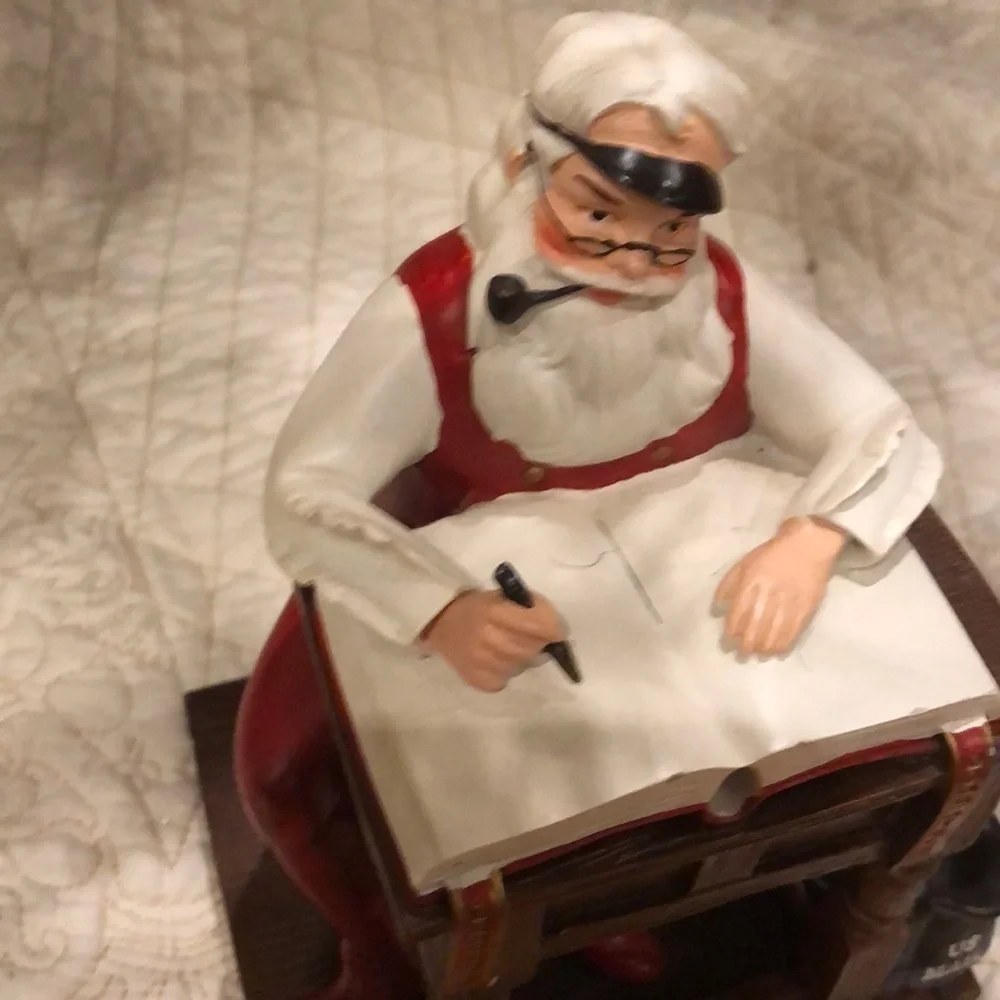 Norman Rockwell Santa’s List Figurine